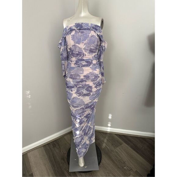 NWT Staud Solana Floral Ruched Maxi Dress Size XS $395 - Picture 5 of 14
